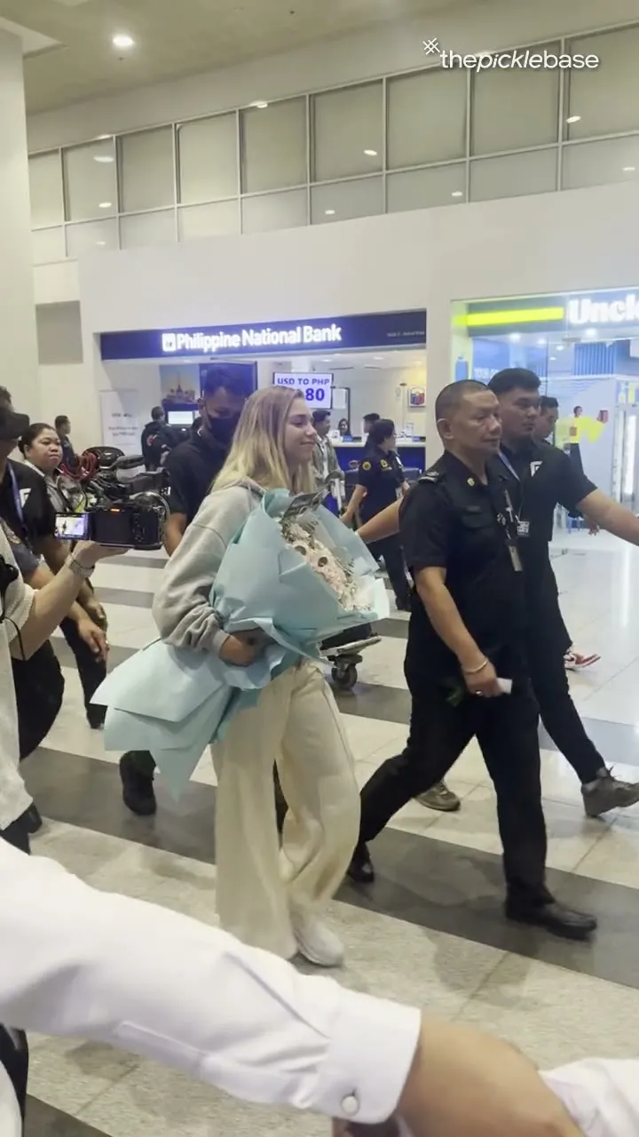 Anna Leigh Waters walks through NAIA arrivals