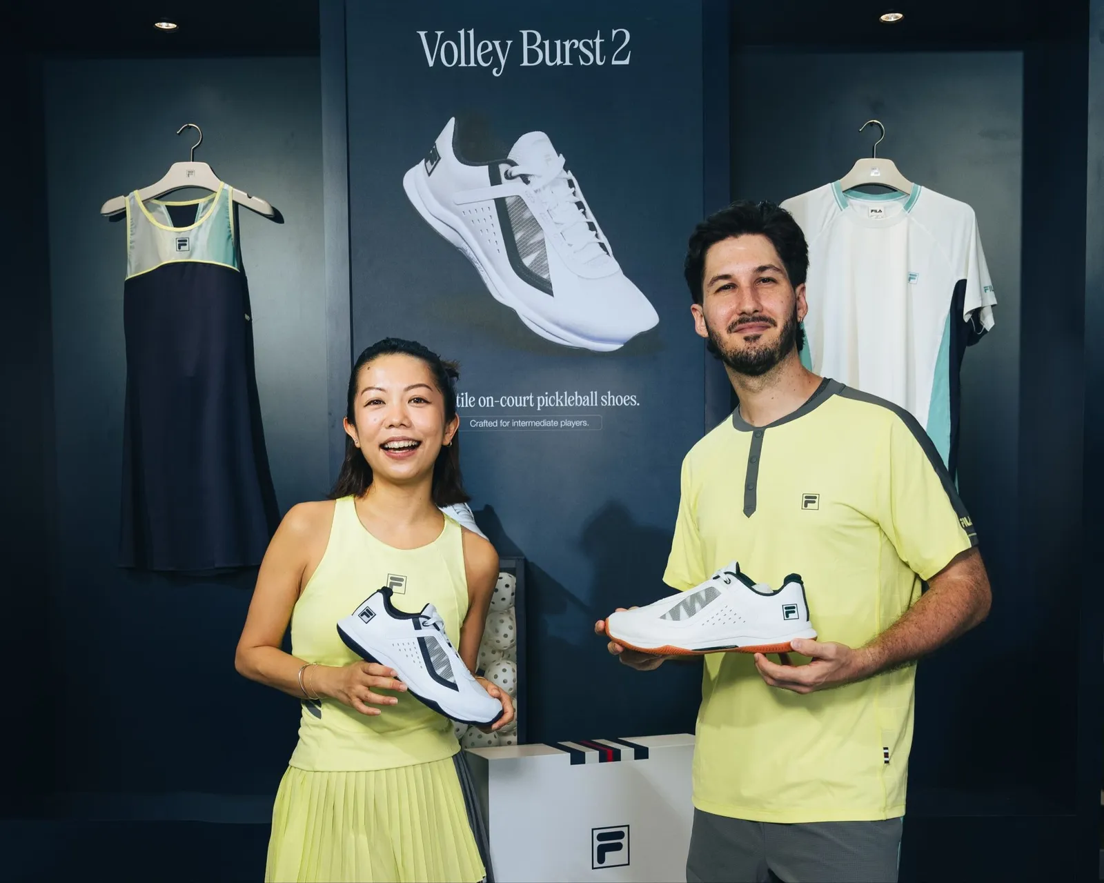 Content creators Jenn Chia and Jon Liddell put the FILA Volley Burst 2 to the test on the court