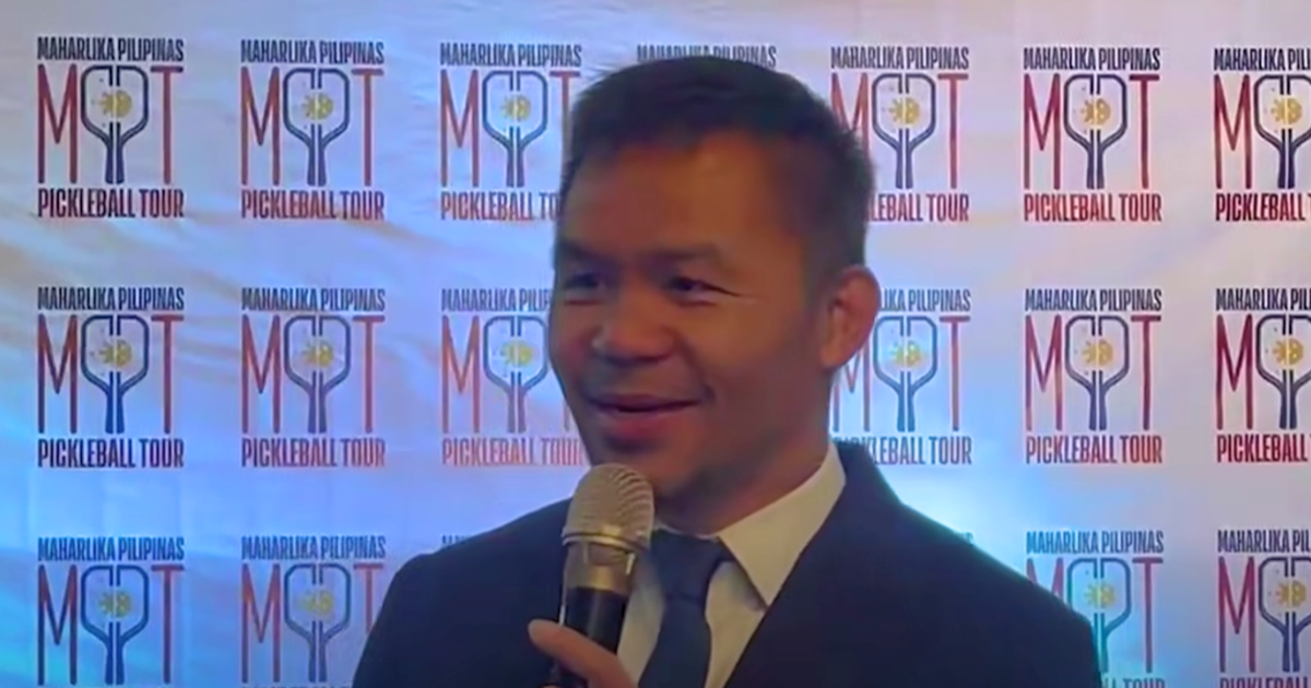 Boxing icon and Sports Legend Manny Pacquiao at the MPPT launch. Image courtesy of ABS-CBN News via Pickle.asia