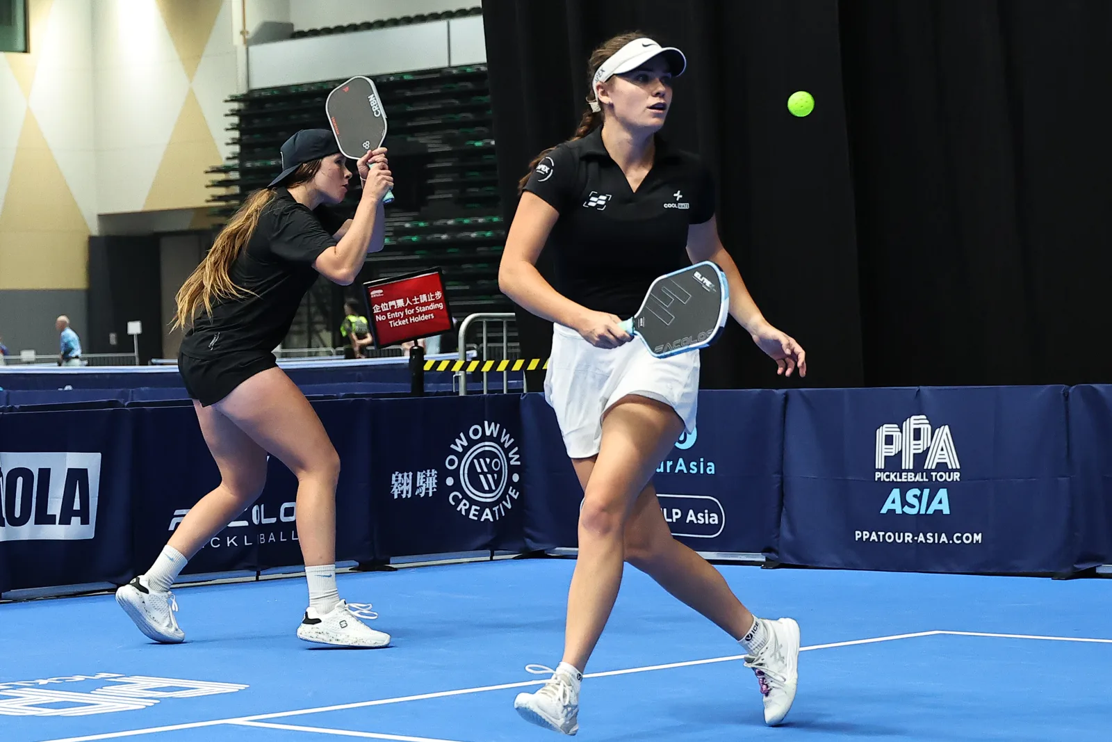 Danni-Elle Townsend and Sahra Dennehy during their Women's Doubles win over Allyce Jones and Kaitlyn Christian on Thursday.