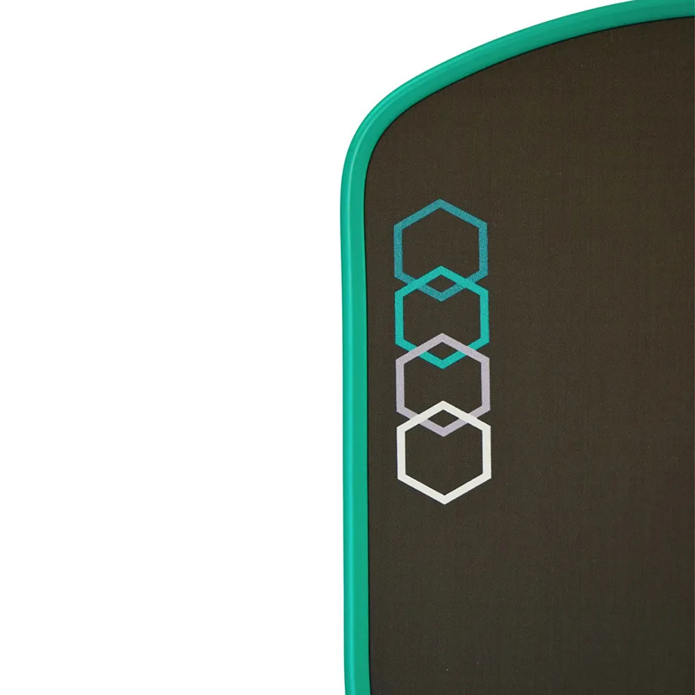 11SIX24 Pegasus Jelly Bean Pickleball Paddle - Teal Edge guard with Hexagon logo