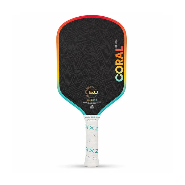 Six Zero Coral 16mm Hybrid Pickleball Paddle - Nautica - Front