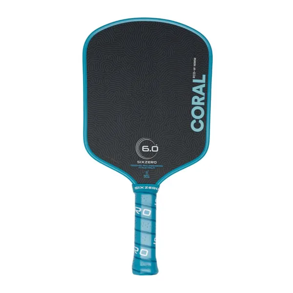Six Zero Coral 16mm Widebody Pickleball Paddle in Blue