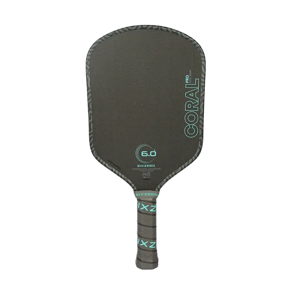Six Zero Coral Pro Hybrid Pickleball Paddle - Aqua