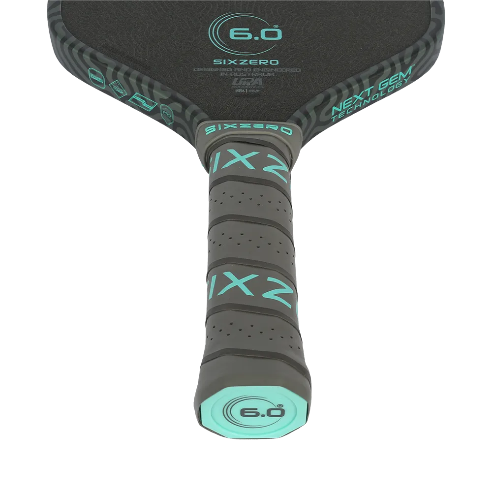 Six Zero Coral Pro Hybrid Pickleball Paddle - Throat + Handle Detail
