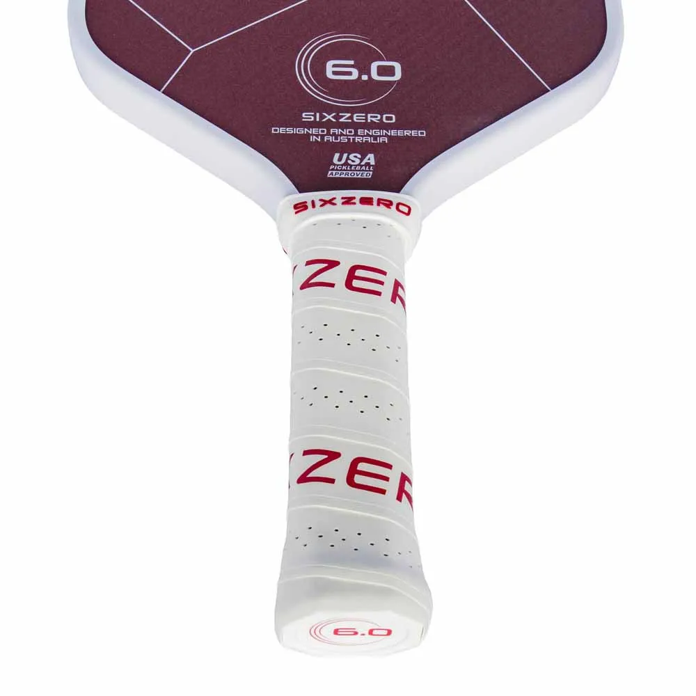 Six Zero Ruby 16mm Pickleball Paddle throat and handle view
