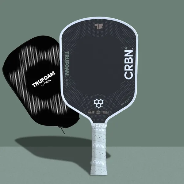Front view of the CRBN TruFoam Genesis 4 hybrid paddle and included paddle cover