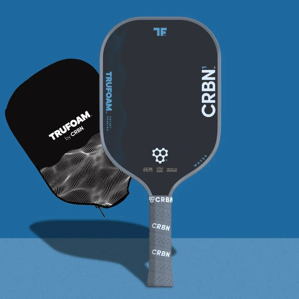 CRBN TruFoam Waves 1 Elongated Pickleball Paddle with included cover