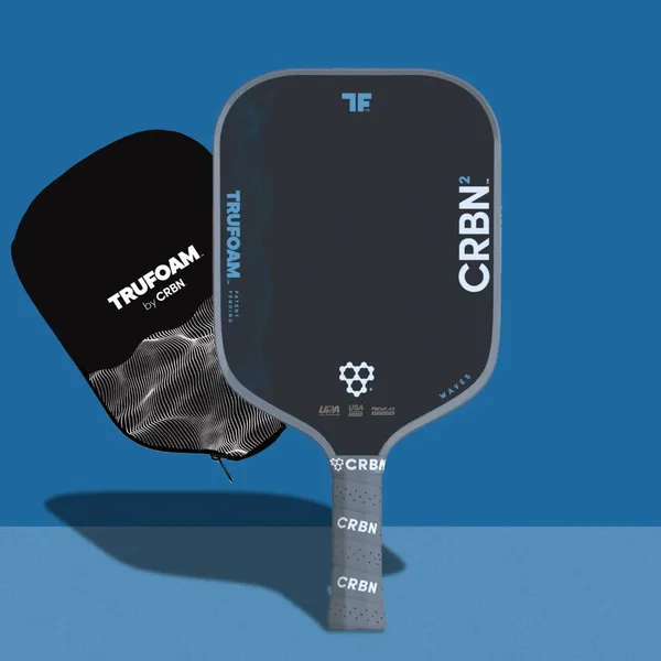 CRBN TruFoam Waves 2 Square Pickleball Paddle with inculded cover