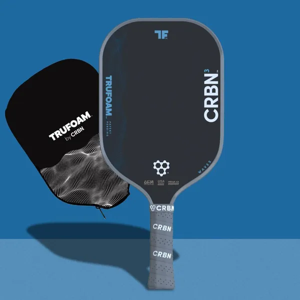 CRBN TruFoam Waves 3 Elongated Pickleball Paddle and included paddle cover