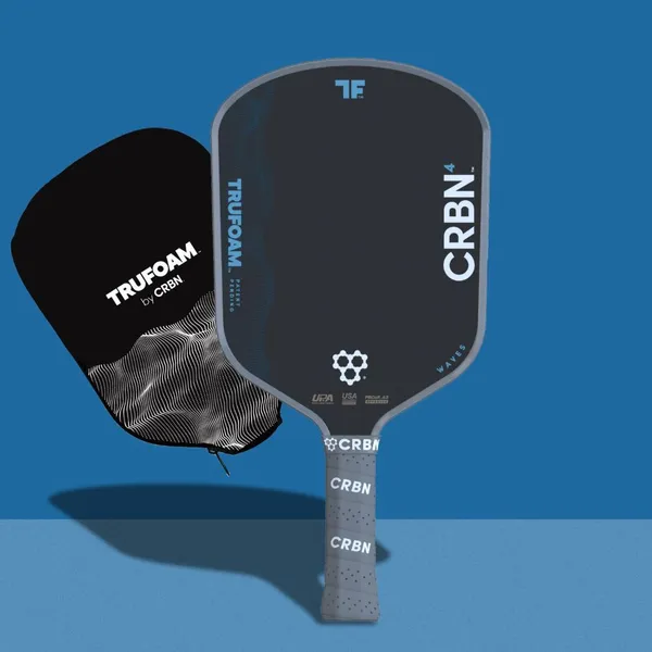 CRBN TruFoam Waves 4 Hybrid Pickleball Paddle and included cover