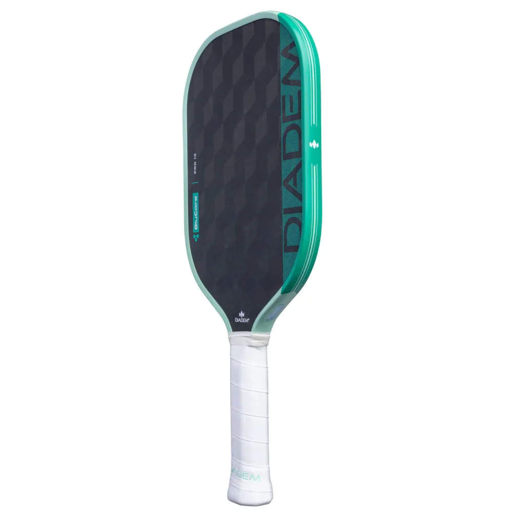 Diadem Edge BluCore Pro 14mm Pickleball Paddle - Seafoam, Side View