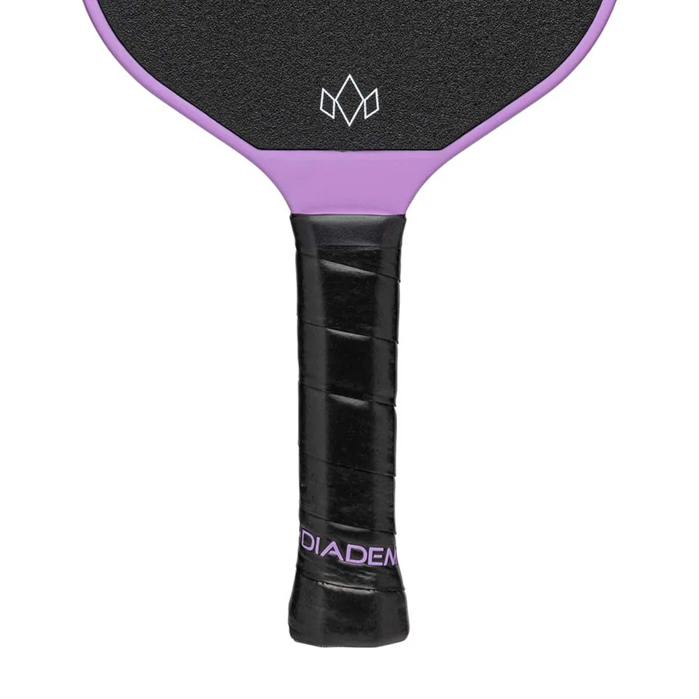 Handle and throat view of the Diadem Hush Quiet Pickleball Paddle