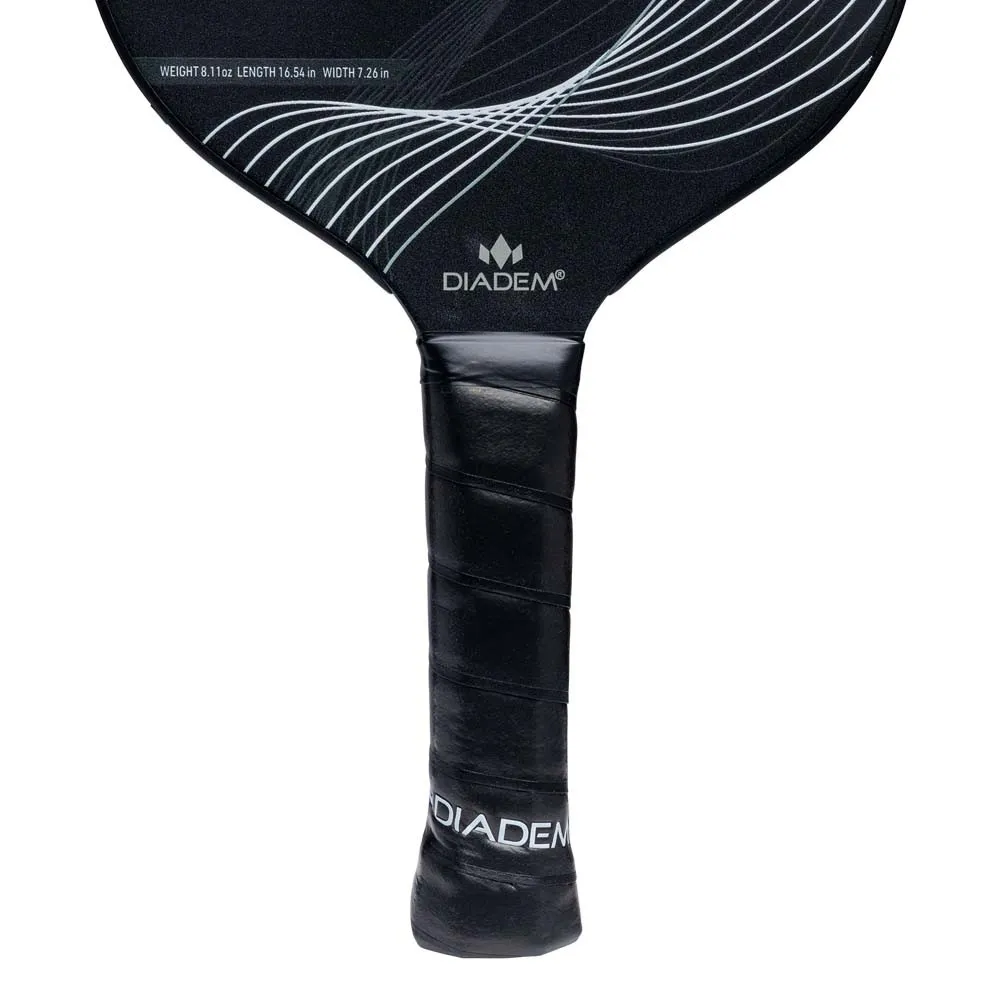 Throat and handle view of the Diadem Icon Infinity Pro Pickleball Paddle