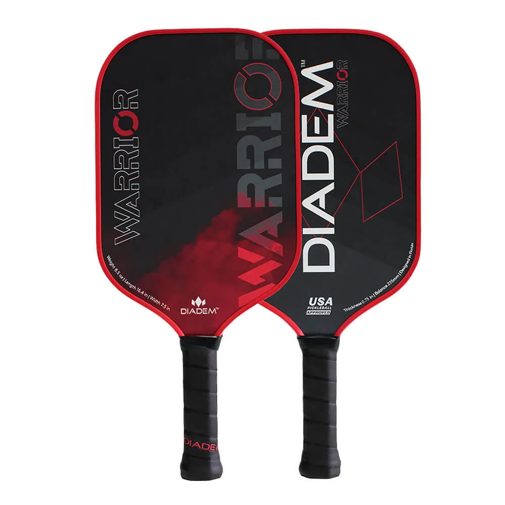 Red Diadem Warrior Pickleball Paddle Front & Back