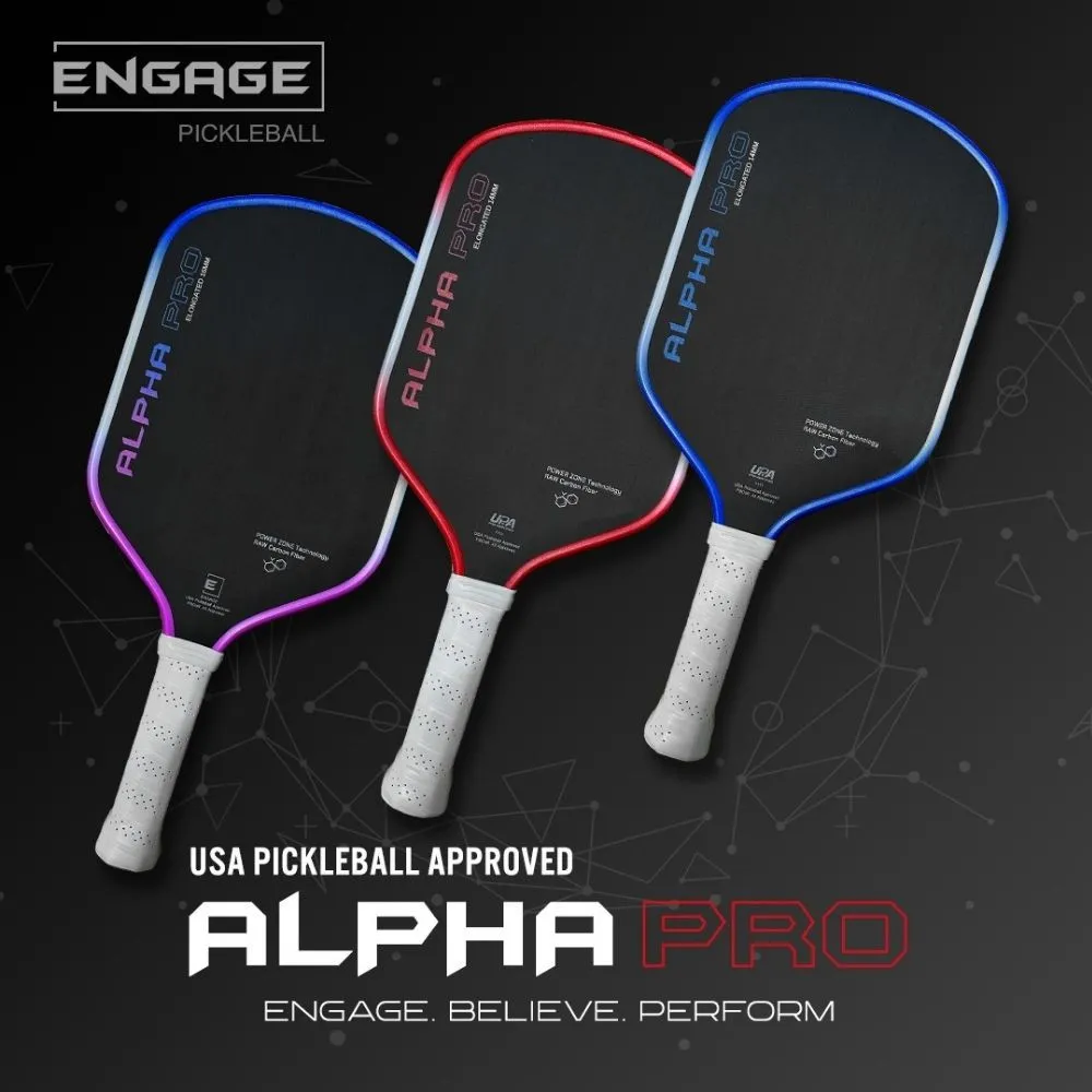 Engage Alpha Pro 16mm Pickleball Paddle Infographic 2