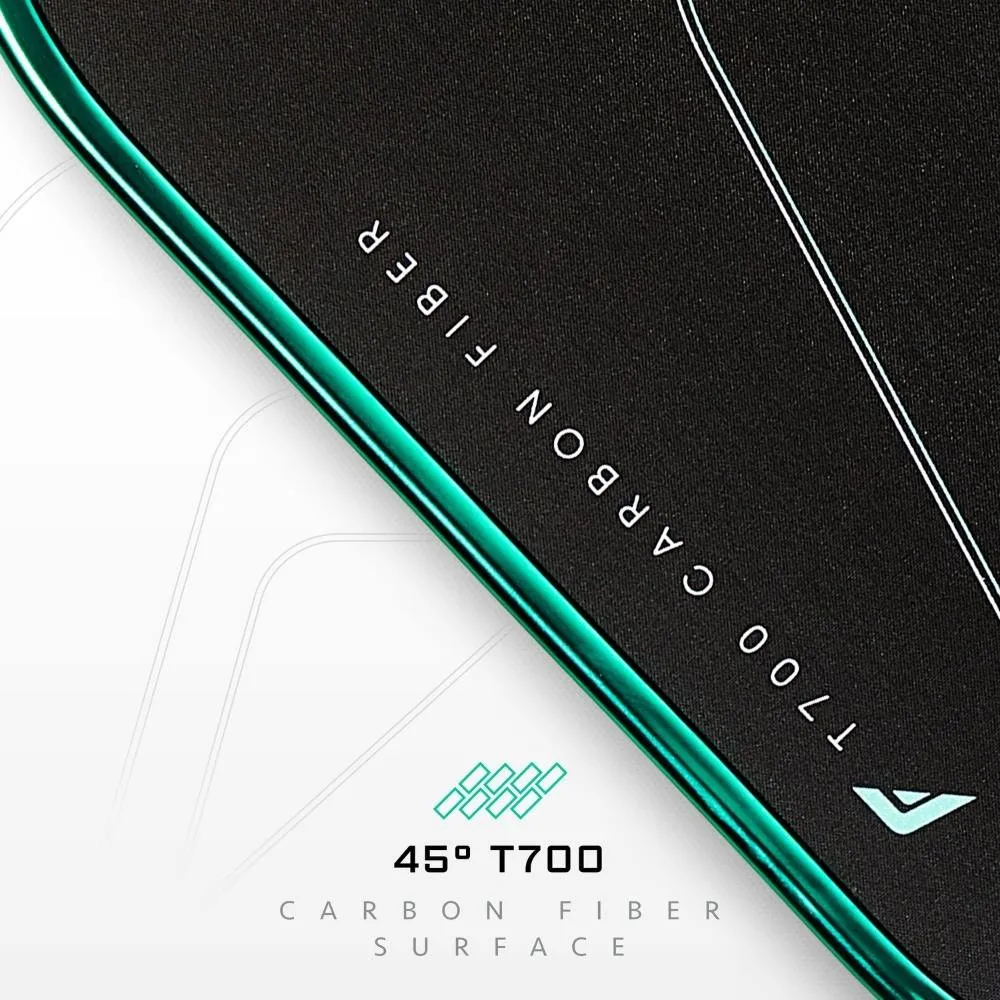 45 degree carbon fiber layup infographic of the Franklin C45 Dynasty 14mm Pickleball Paddle