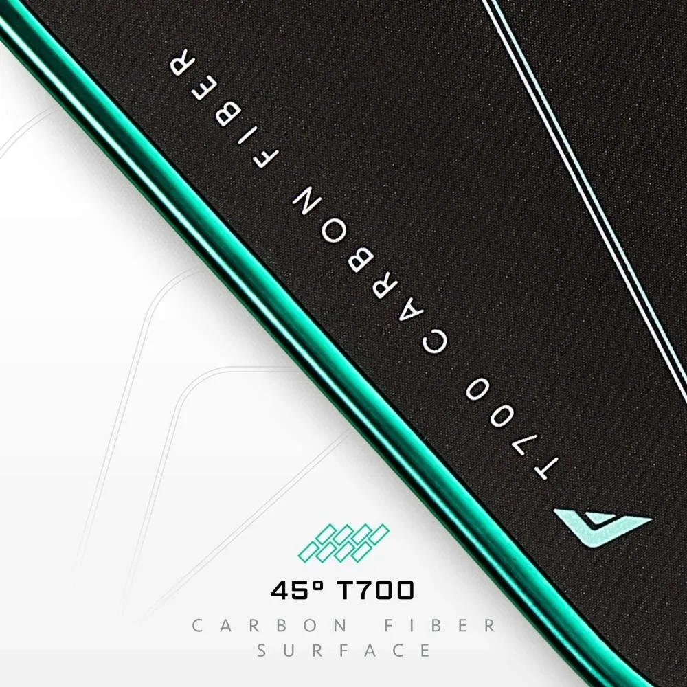 45 degree carbon fiber layup infographic of the Franklin C45 Dynasty 16mm Pickleball Paddle