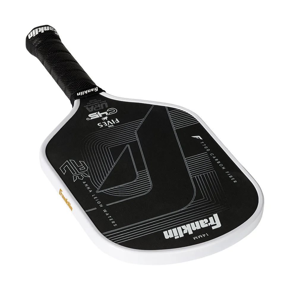 Franklin C45 'The Fives' 14mm Double Thermoformed Pickleball Paddle - Anna Leigh Waters Hybrid, Flat Angle Lay
