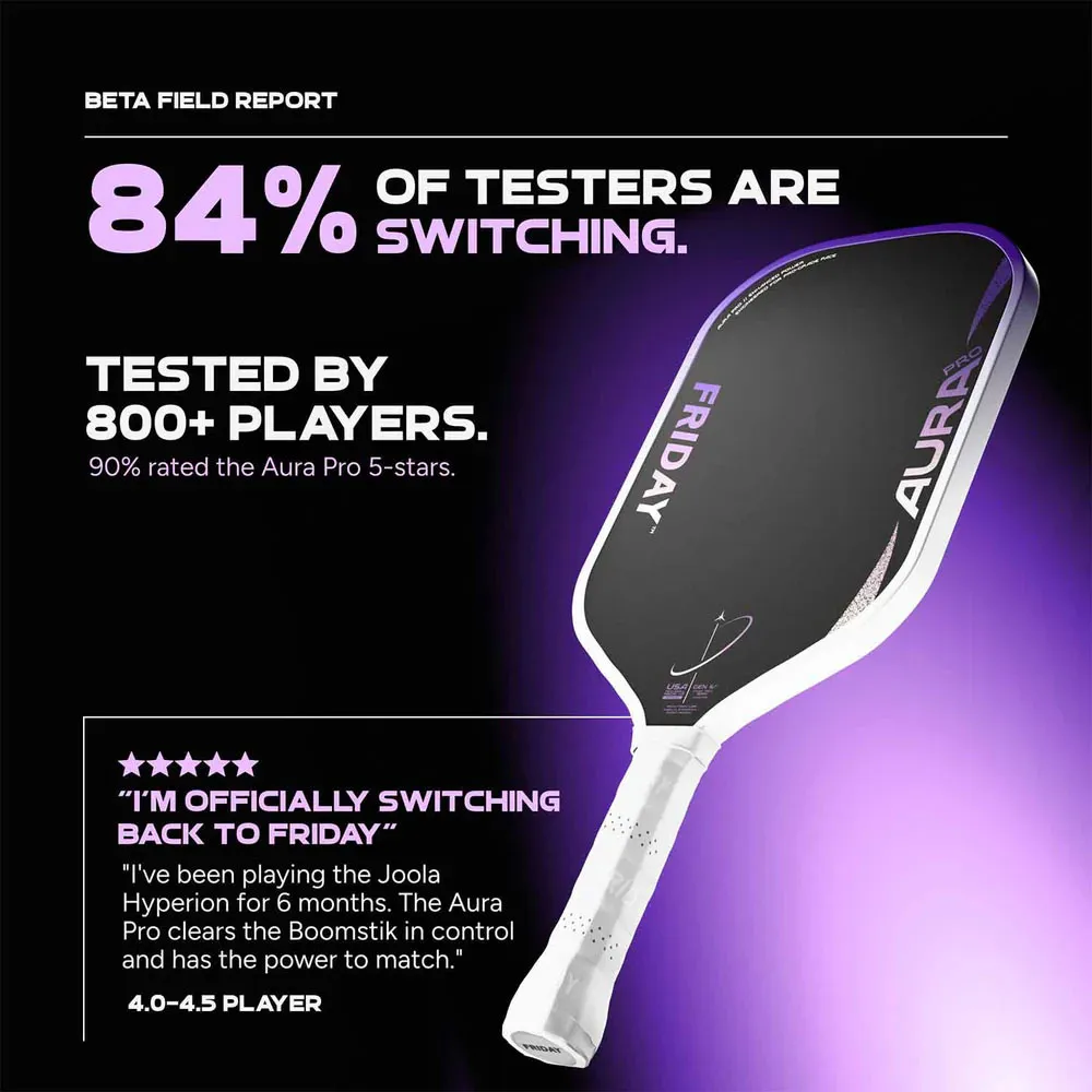 FRIDAY Aura Pro Hybrid Pickleball Paddle - Paddle Test