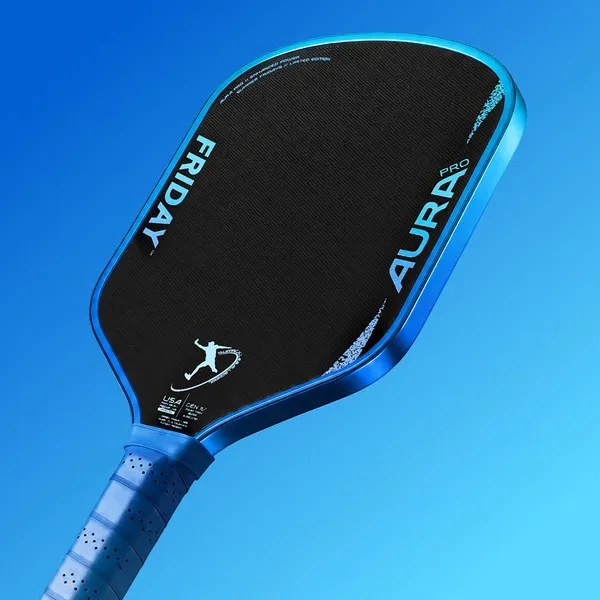 Friday Pickleball Metallic Aura Pro Hybrid Paddle - That Pickleball School Cobalt
