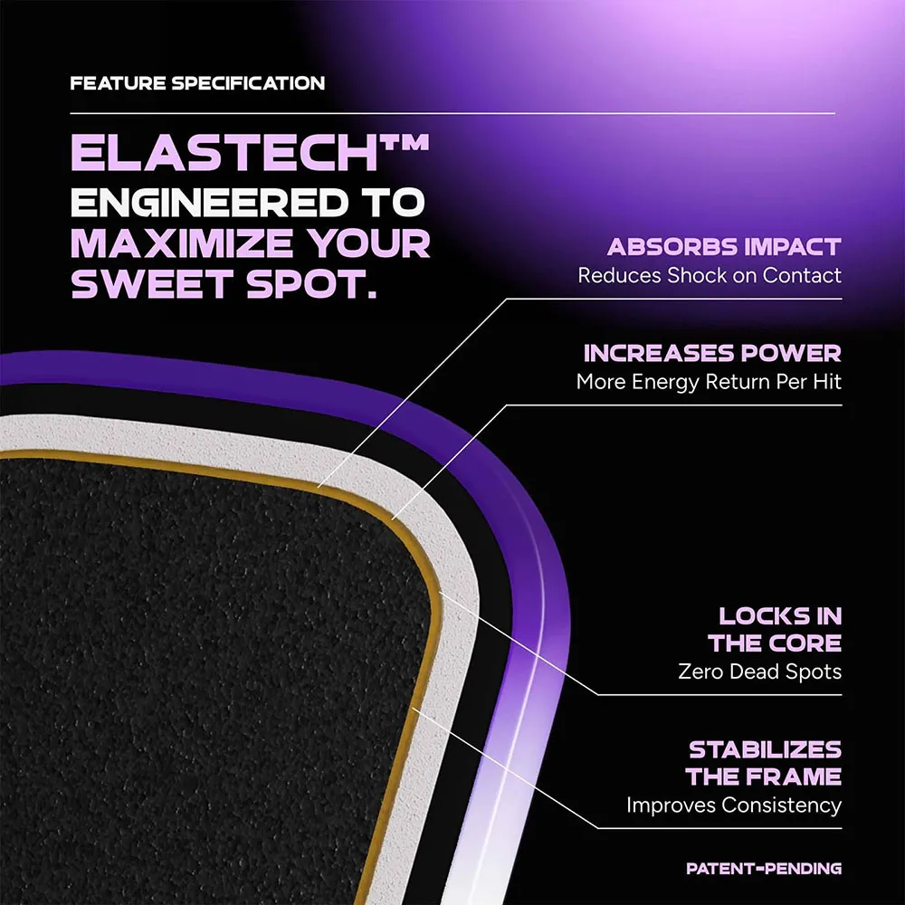 FRIDAY Aura Widebody Pickleball Paddle - Elastech Technology