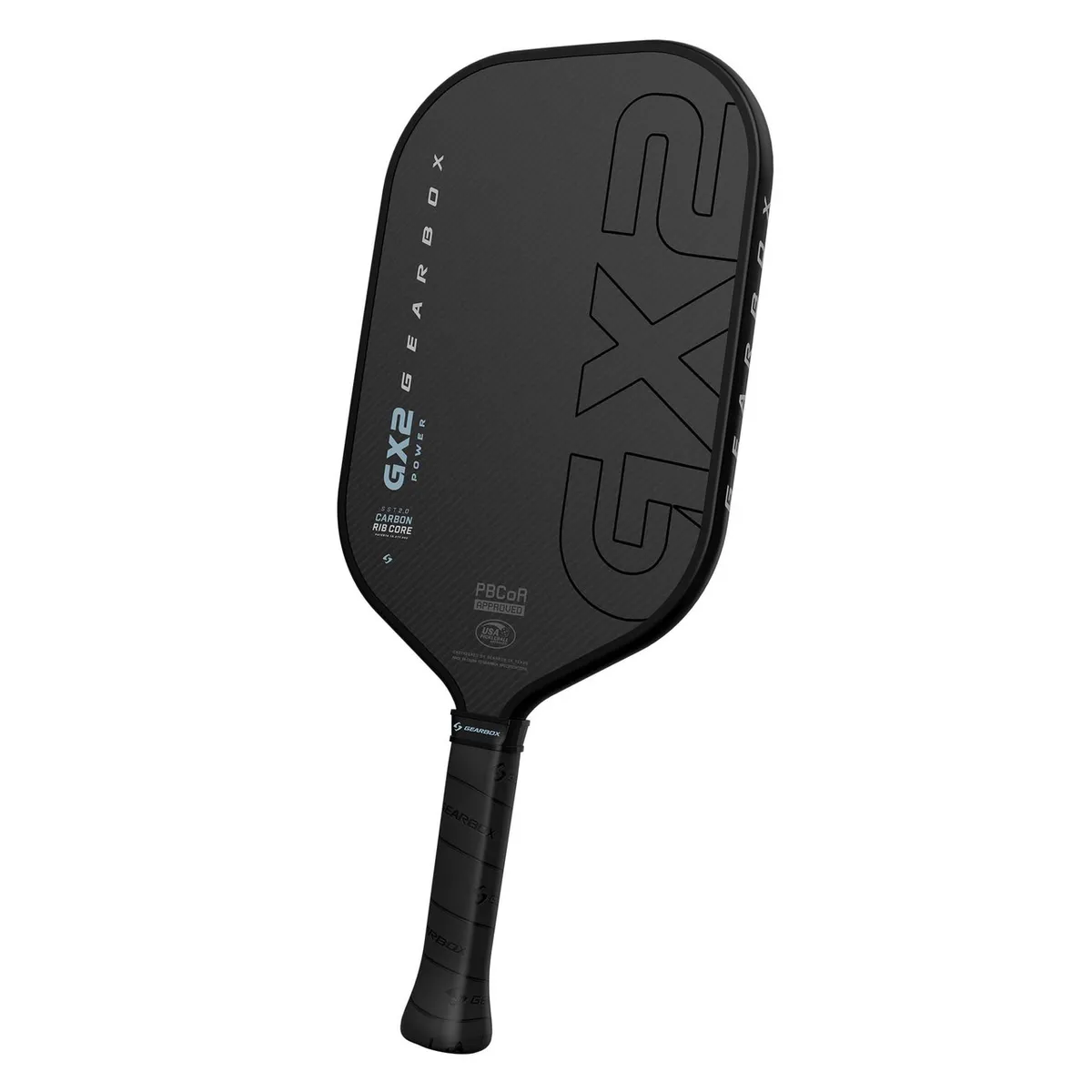 Gearbox GX2 Power Elongated 16mm Pickleball Paddle - Right angle front