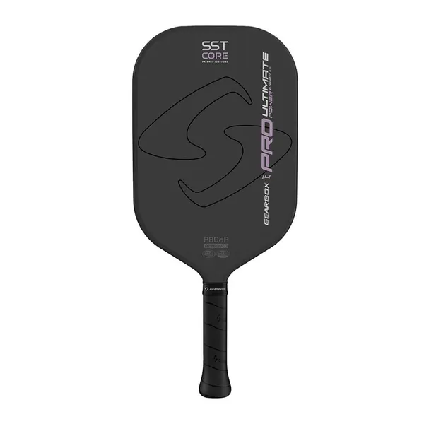 Front view of the Gearbox PRO ULTIMATE Elongated 14mm Pickleball Paddle.