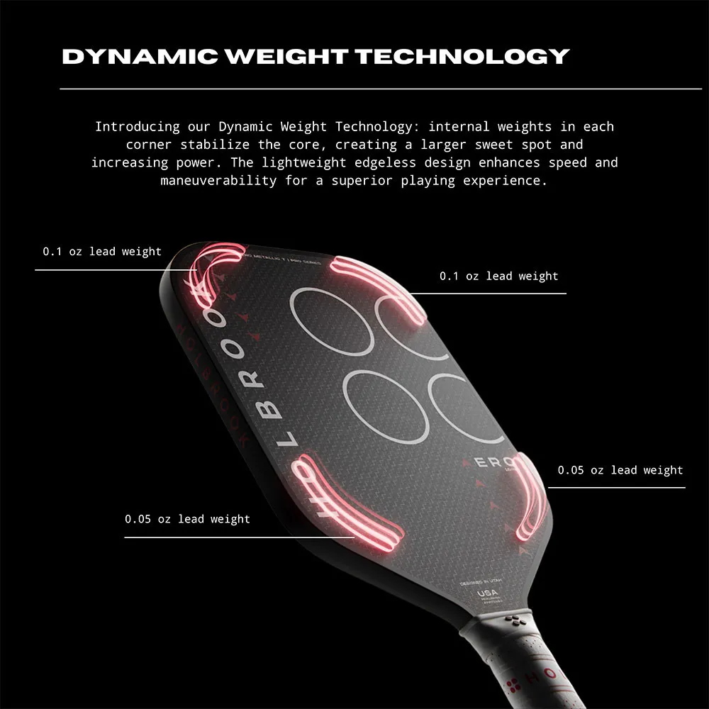 Holbrook Aero S 16mm Pickleball Paddle - Dynamic Weight Technology