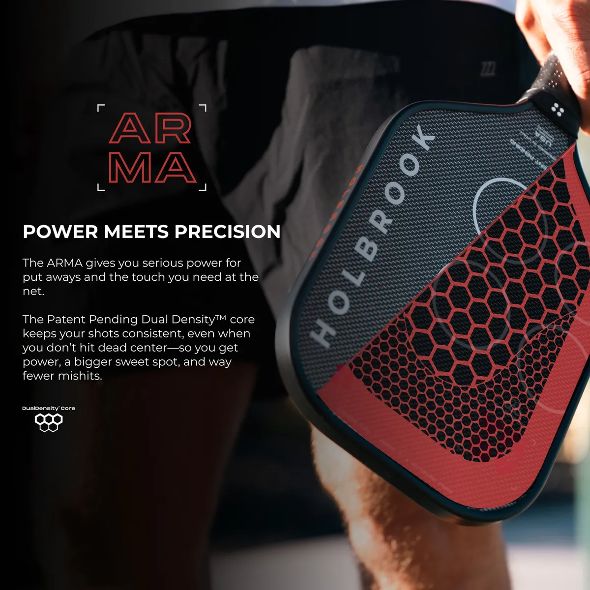Description of the Holbrook ARMA S Carbon Pickleball Paddle