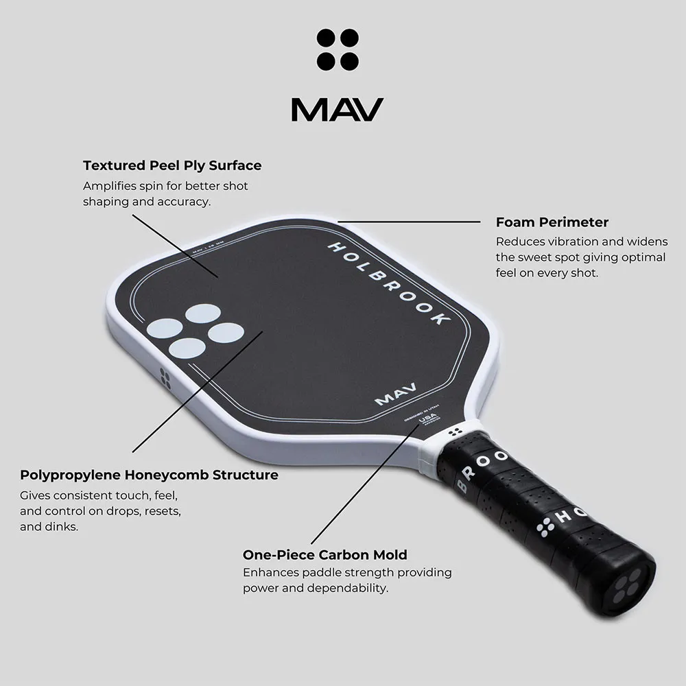 Holbrook Mav 16mm Pickleball Paddle - Details