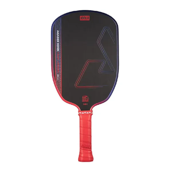 JOOLA Agassi Edge Heat Vision 16mm Pickleball Paddle in red front view