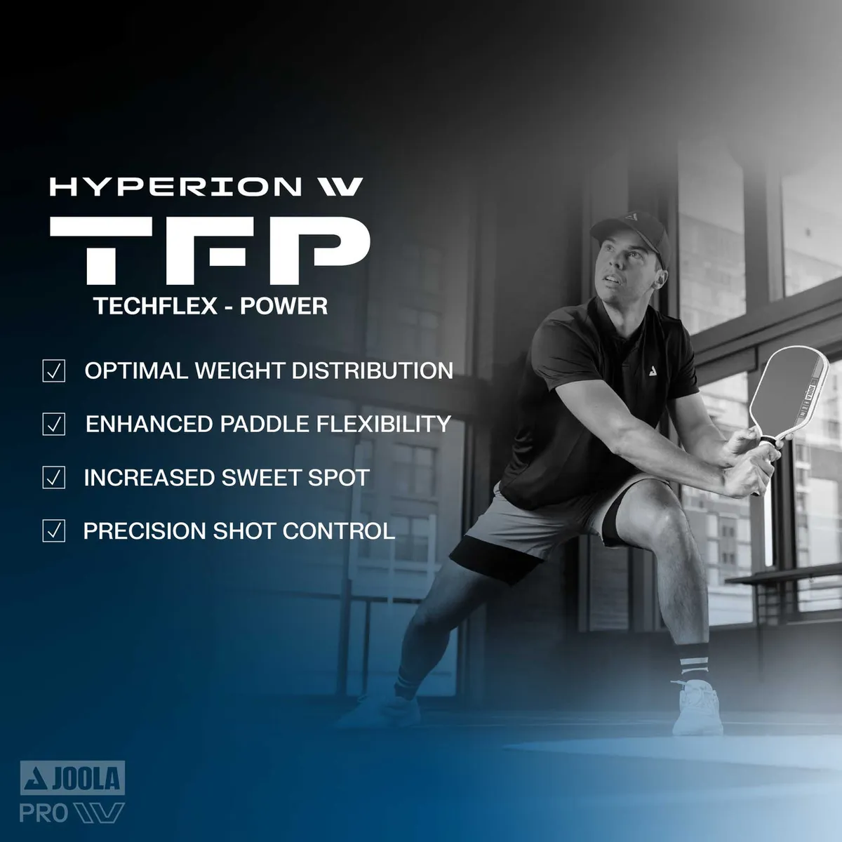 All new Tech Flex technology inside the Ben Johns JOOLA Hyperion 14mm Pro IV pickleball paddle