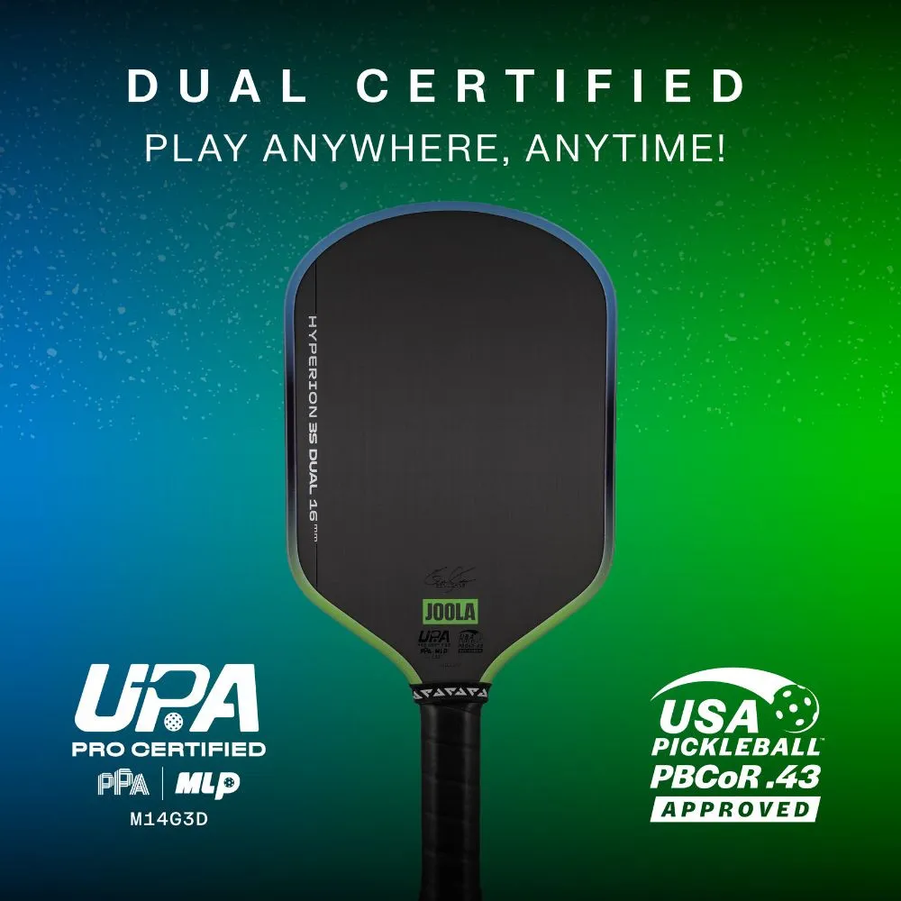 JOOLA Hyperion Pro 3S Dual 16mm Pickleball Paddle dual certification