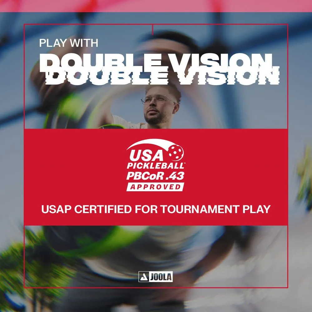 JOOLA Perseus Double Vision 16mm Pickleball Paddle USAP approved for tournament play