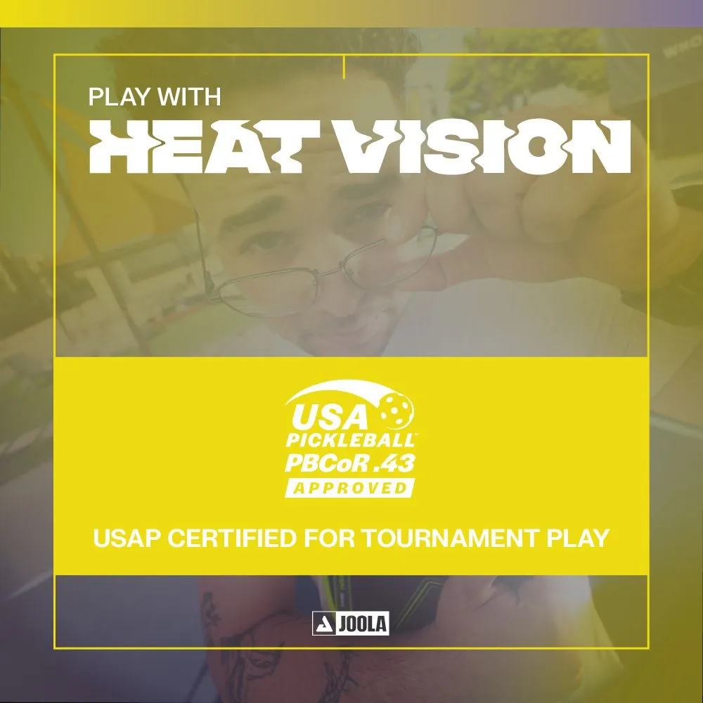 JOOLA Scorpeus Heat Vision 16mm Pickleball Paddle USAP approved for tournament play