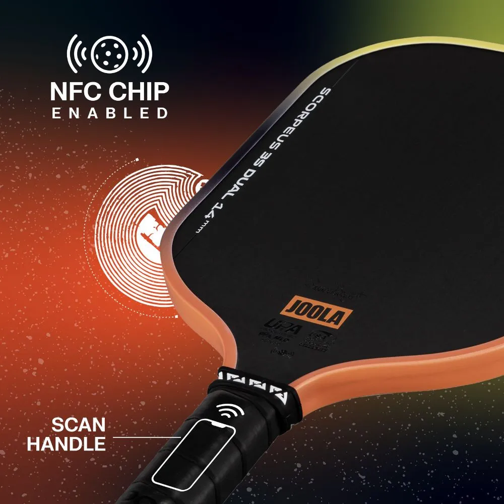 JOOLA Scorpeus Pro 3S Dual 14mm Pickleball Paddle nfc tech
