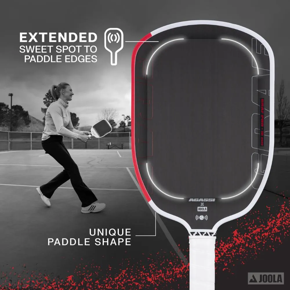 Expanded sweet spot with a unique shape in the Steffi Graf Pro JOOLA paddle