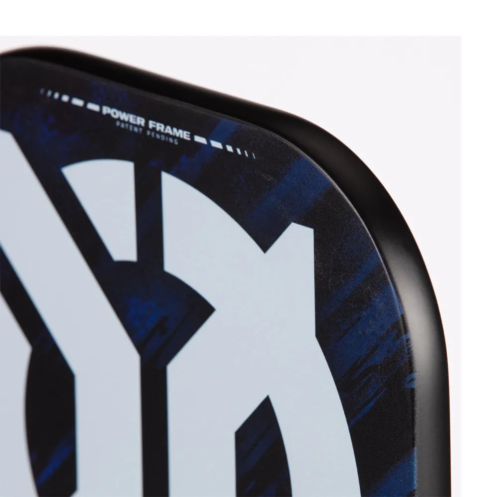 Close-up view of the ONIX Evoke Malice Open Throat Composite Pickleball Paddle's edgeless design and paddle face.