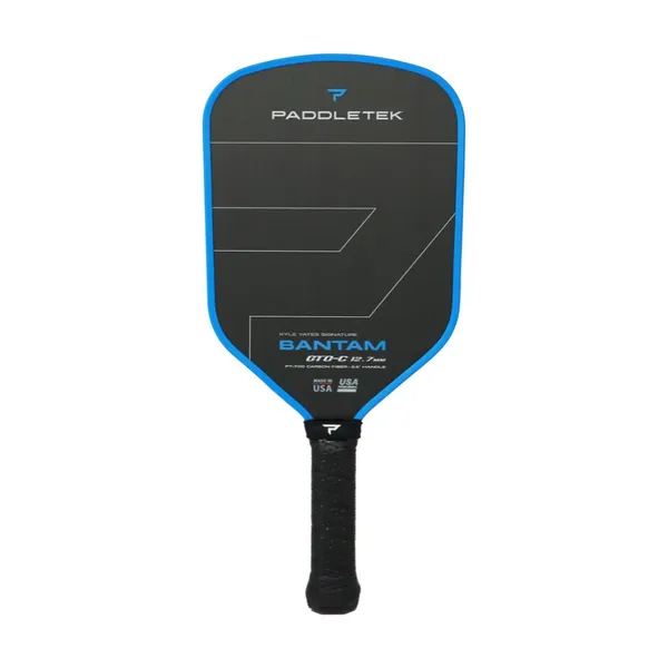 Front view of the Blue Paddletek GTO-C 12.7mm made in the USA pickleball paddle
