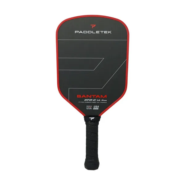 Front view of the Red Paddletek GTO-C 14.3mm made in the USA pickleball paddle