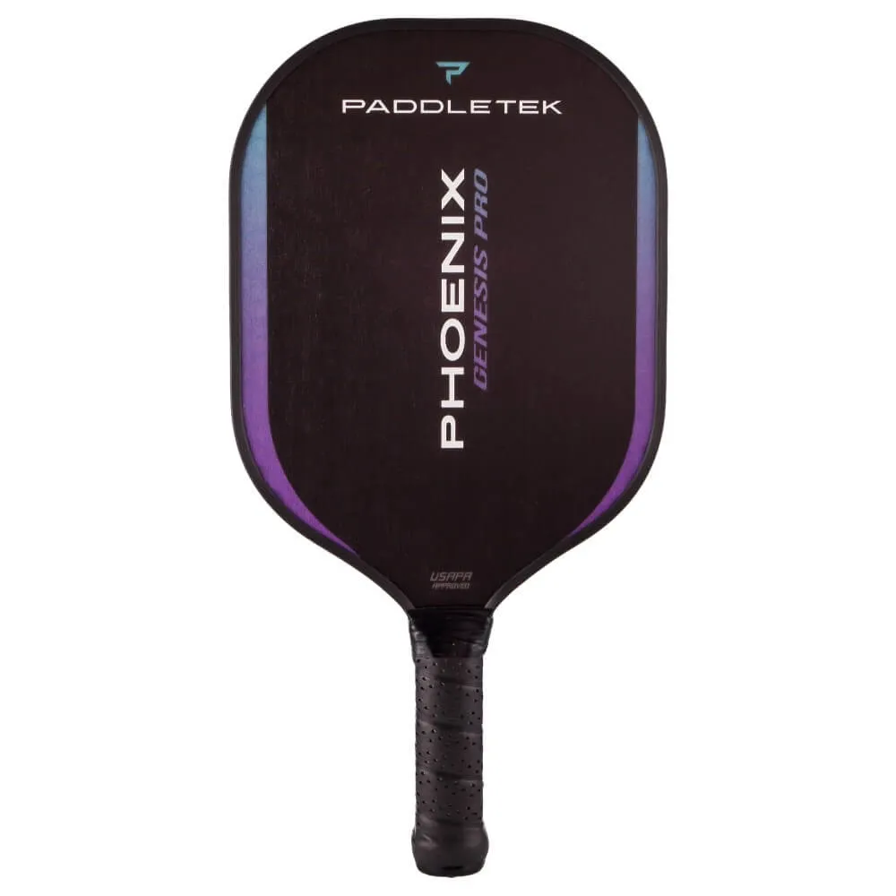 Paddletek Phoenix Genesis Pro Pickleball Paddle in purple aurora