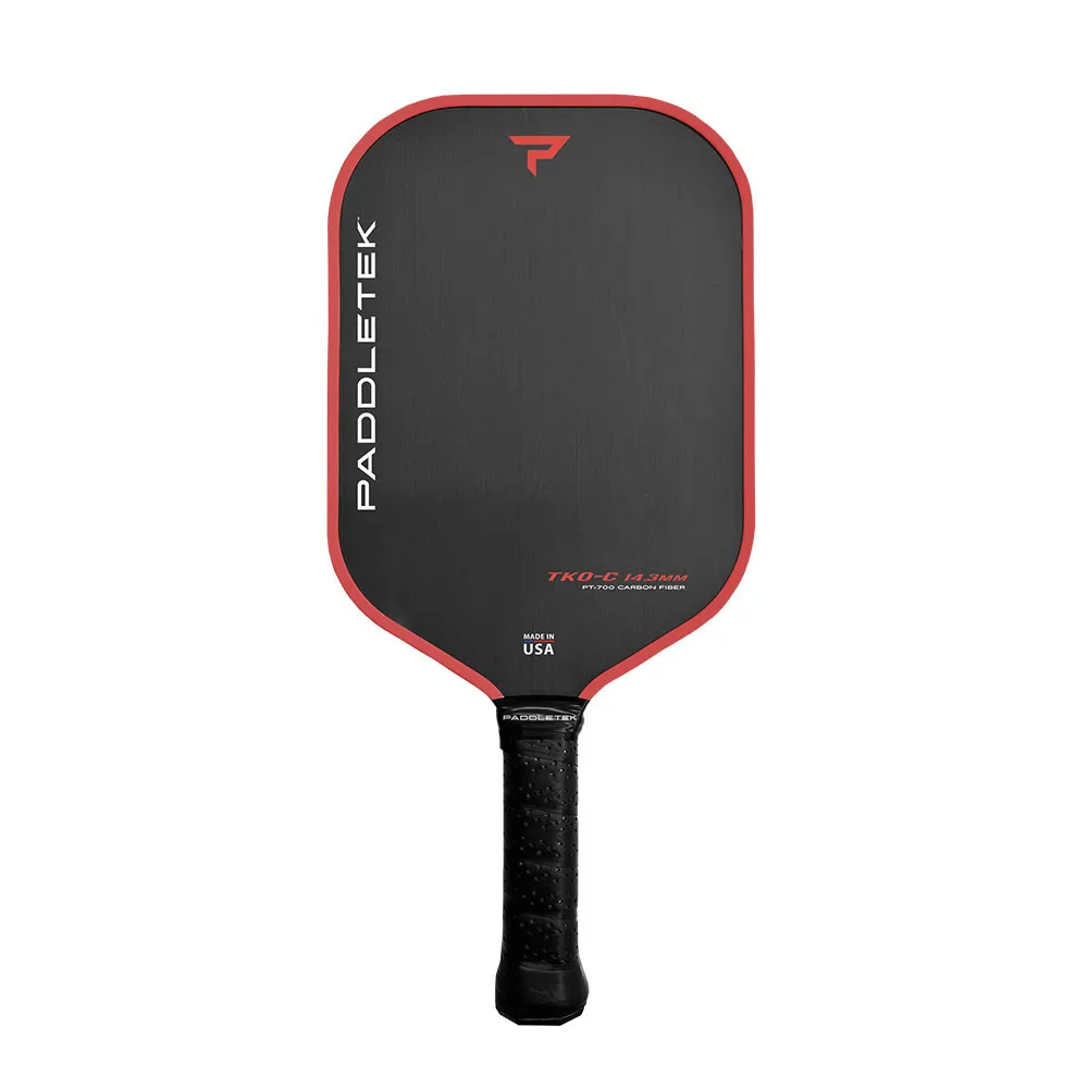 Back view of the Paddletek Tempest TKO-C 14mm Pickleball Paddle shown in Wildfire