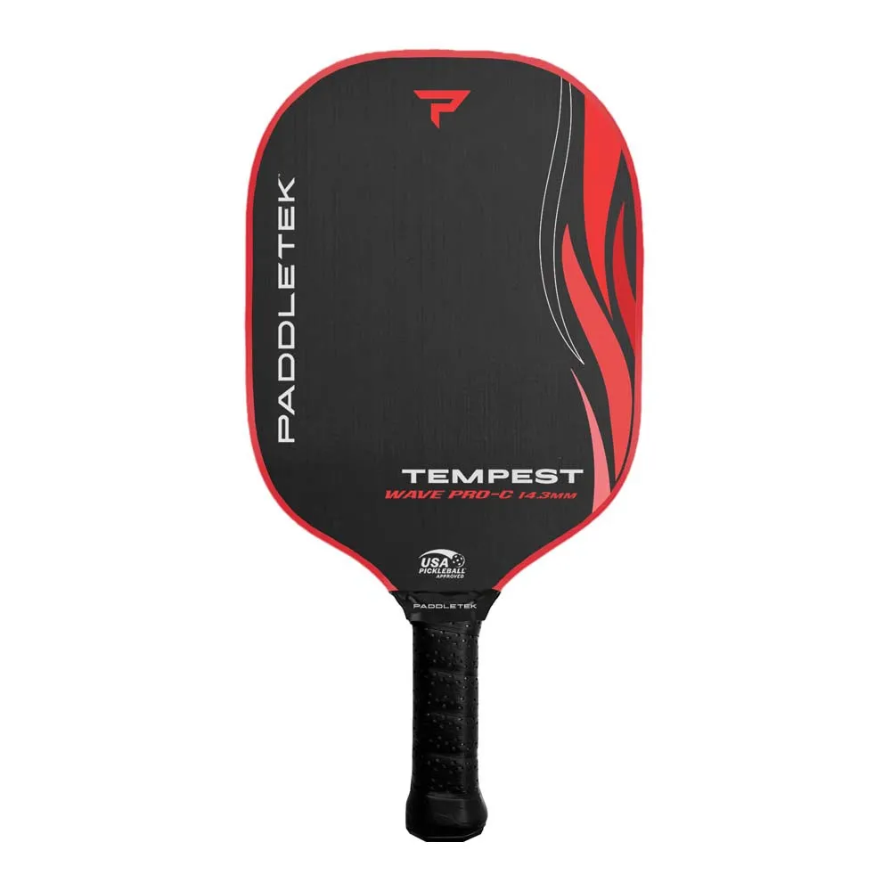 Paddletek Tempest Wave Pro-C 14.3mm Pickleball Paddle shown in Wildfire