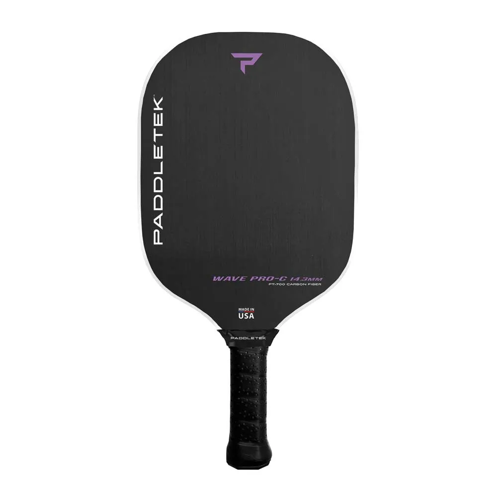 Back view of the Paddletek Tempest Wave Pro-C 14.3mm Pickleball Paddle