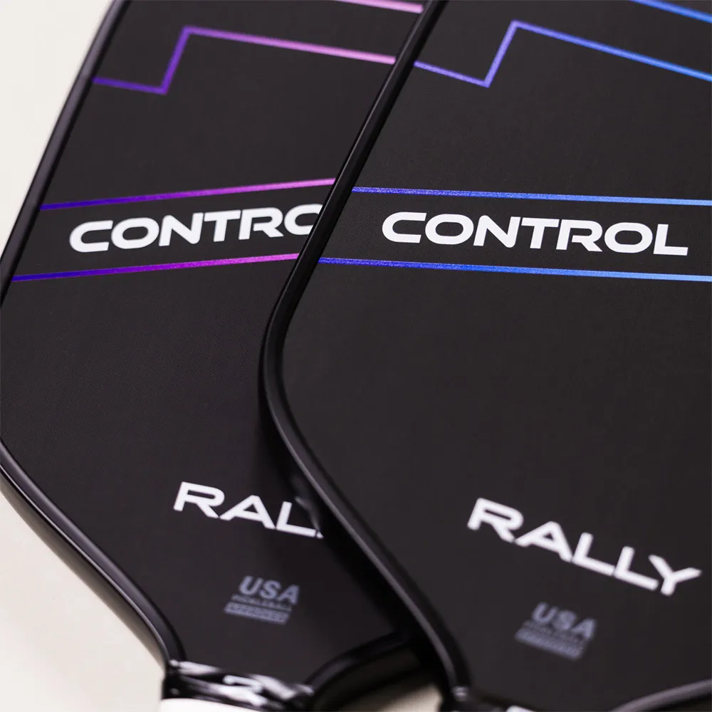 Close up view of the Rally Control Pickleball Paddle paddle face