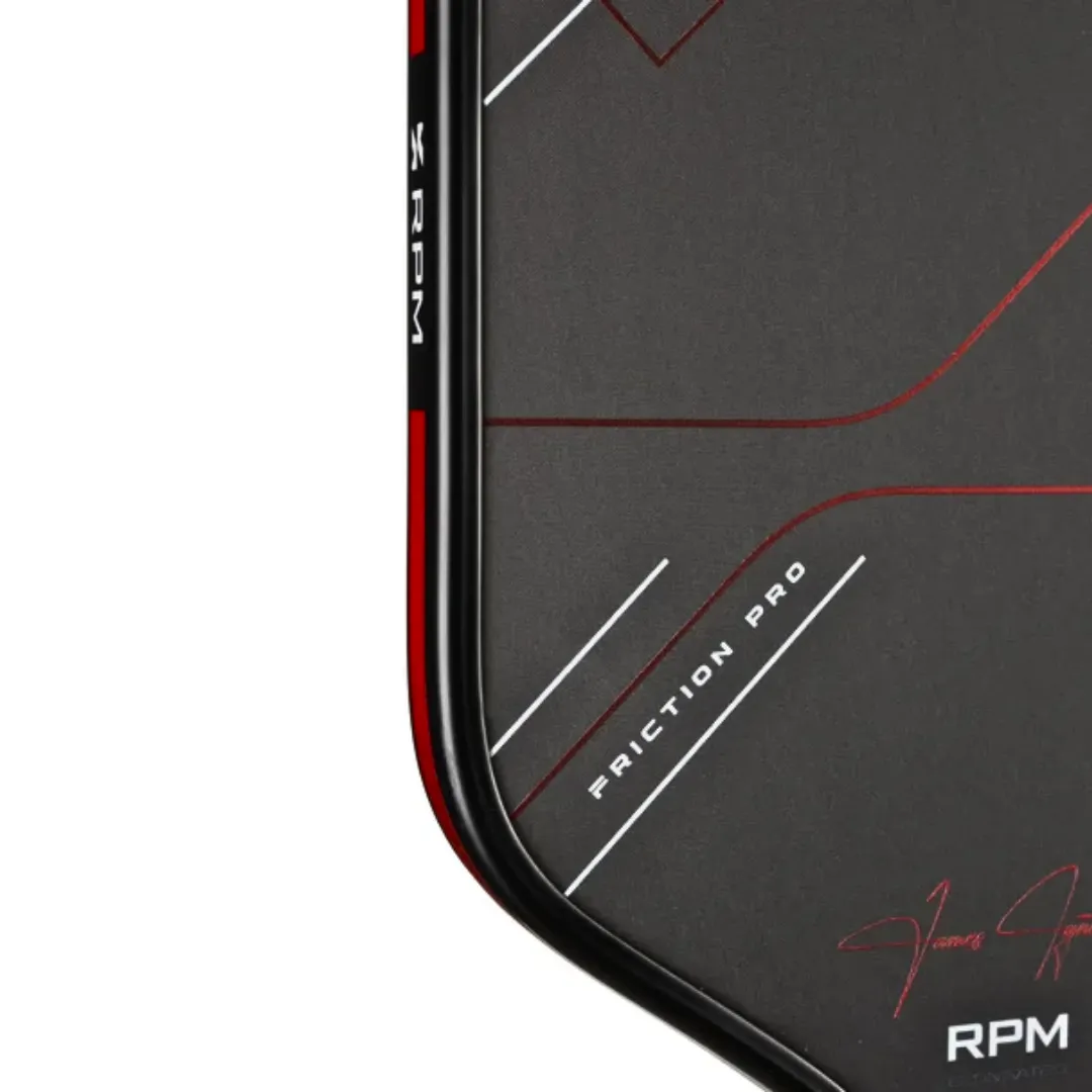 RPM Friction Pro V2 Elongated 16mm Pickleball Paddle Close Up