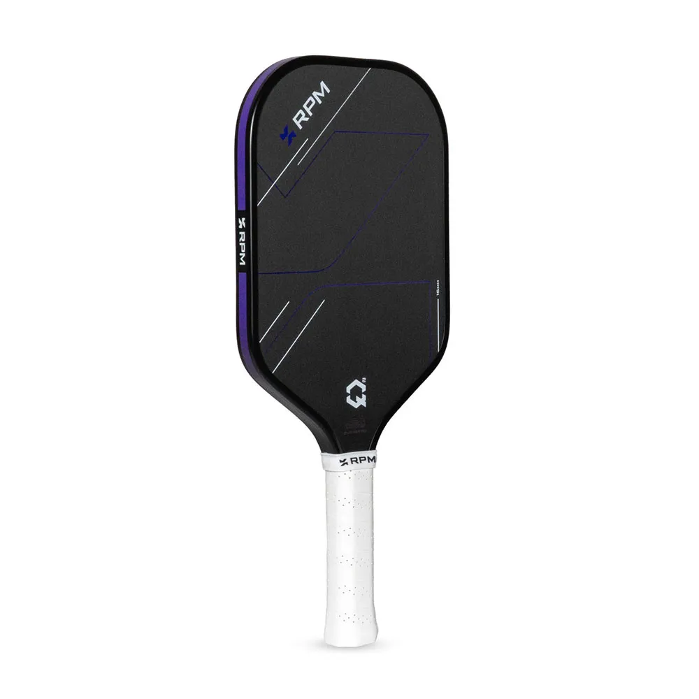RPM Q2 Elongated Pickleball Paddle - 16mm, Side Angle