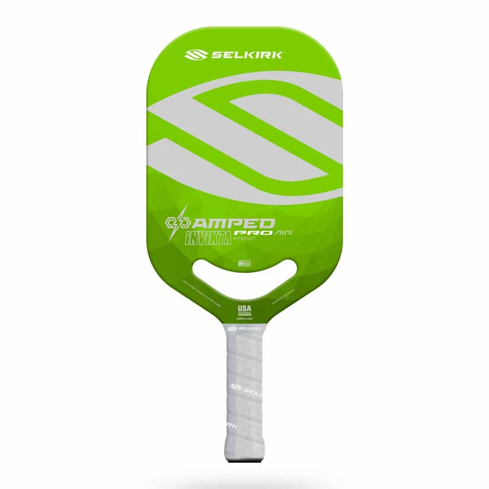 Selkirk AMPED Pro Air Invikta Pickleball Paddle shown in Neon Green