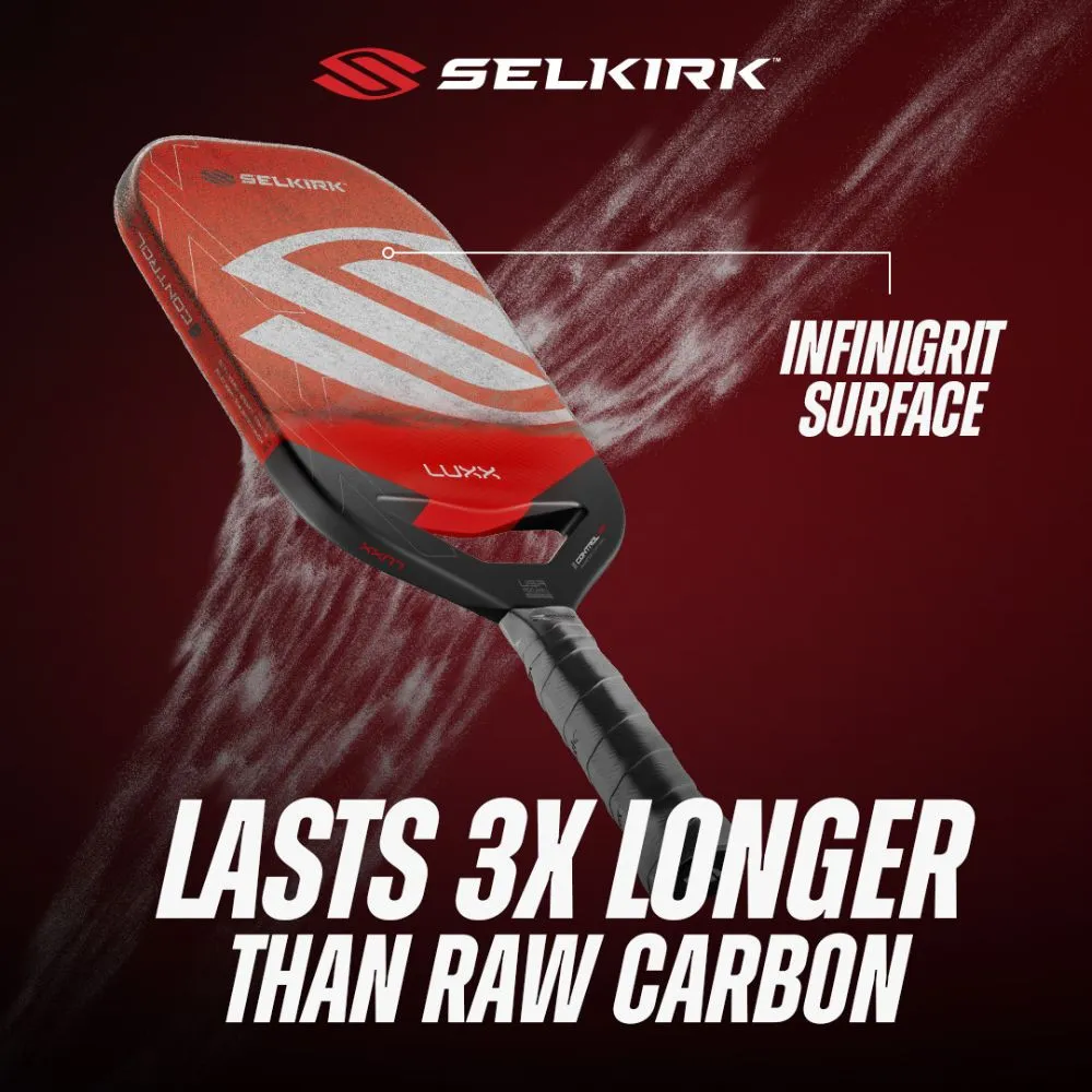 Selkirk LUXX Control Air InfiniGrit Invikta Pickleball Paddle infinigrit lasts 3x longer